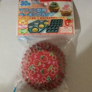 Japanese Baking Cups 30 pack Strawberry & Cherry